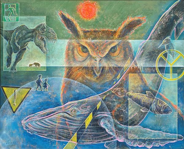 第74回 光陽展　委員　大委員　大島 真一（オオシマ シンイチ）　ＥＸＩＴ　(油）F100